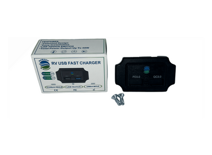 Nomadic RV Fan (White) with Fast Charger USB – Combo Kit