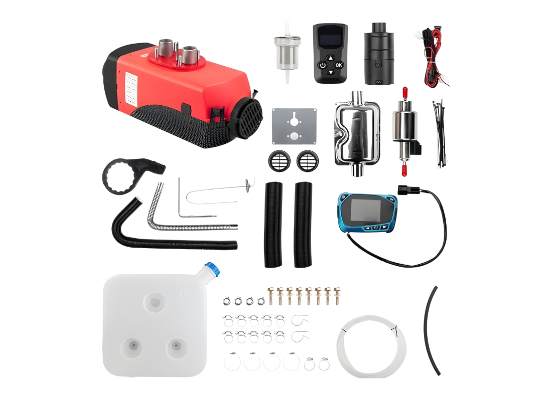 PDH Kimberley Compact – 12V 2kW Diesel Heater Kit with 10L Fuel Tank & Remote