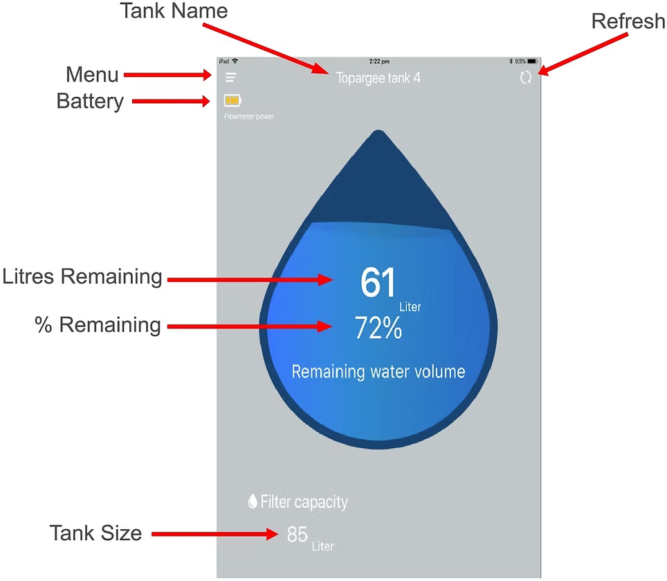 Topargee H2F BT12 Smart Bluetooth Water Tank Monitor – App-Based Level Display